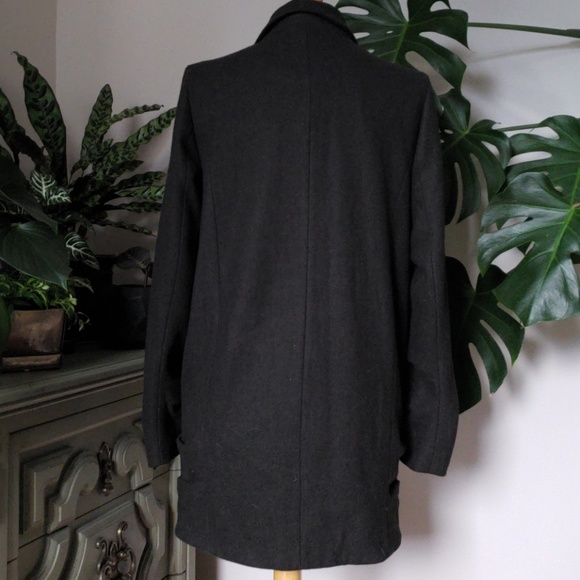 Like-New, Unique Charcoal-Green Coat - Picture 2 of 8